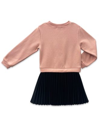 Girls' 2T-6X Pleated Dress