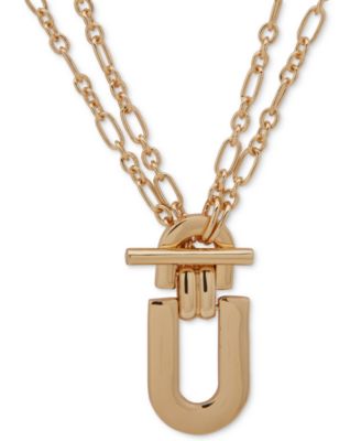 Anne Klein - Gold Tone 18"/36" Convertible Pendant Toggle Necklace