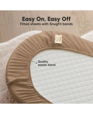 Bassinet Sheet for Baby Girls, Boys, 2-Pack Soothe Bassinet Fitted Sheets, Bedside Bassinet Mattress Sheet