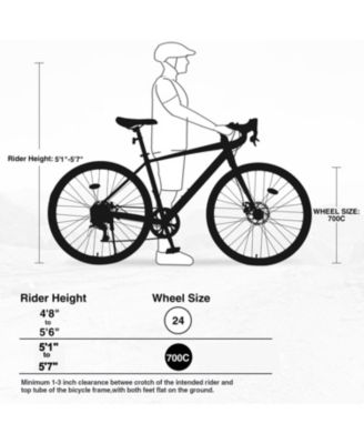 700C Road Bike, 7 Speed Road Bike, for Men Women, Aluminum Alloy Frame