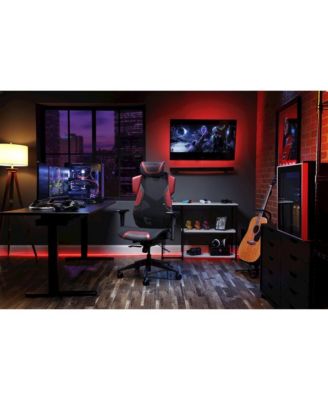 Gaming Chair With Lumbar Support, With Wheels for Computer/Desk/Office - Red