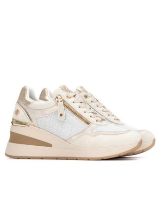 Women's Side Zipper Wedge Sneakers By XTI