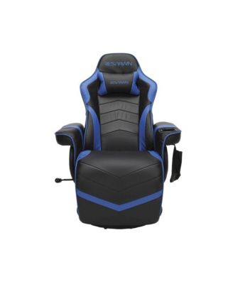 Reclining Gaming Chair with Footrest, Gaming Chair Recliner - Blue