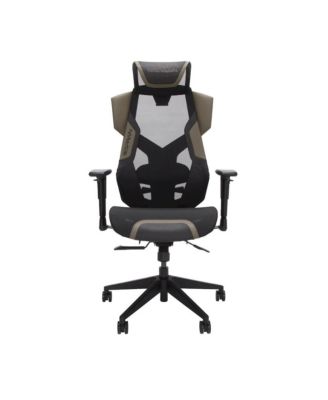 Gaming Chair With Lumbar Support, With Wheels for Computer/Desk/Office - Brown