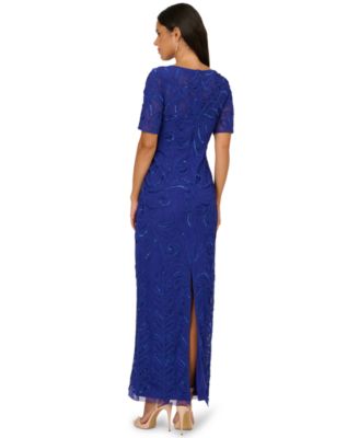 Petite Soutache Boat Neck Column Dress
