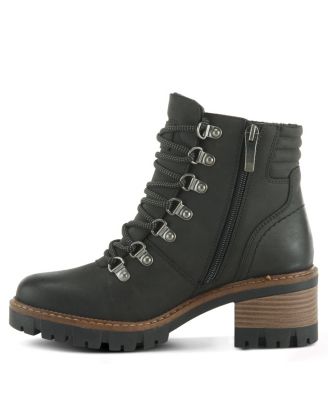 ROCKIES Hiking-Inspired Lace-Up Booties with Cushioned Insole