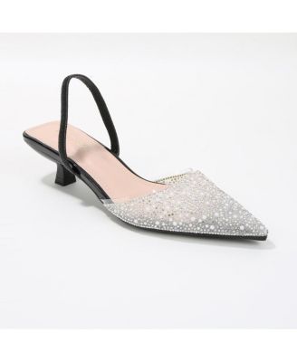 Mara Slingback with Pearls and Rhinestones