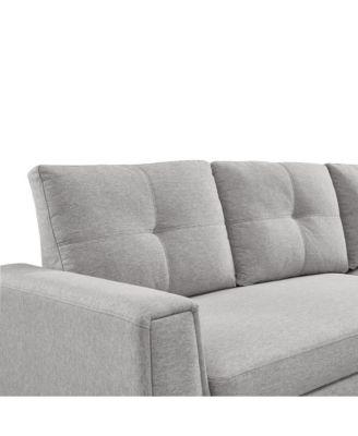 Tufted Sectional Chaise Sofa Sleeper with Storage