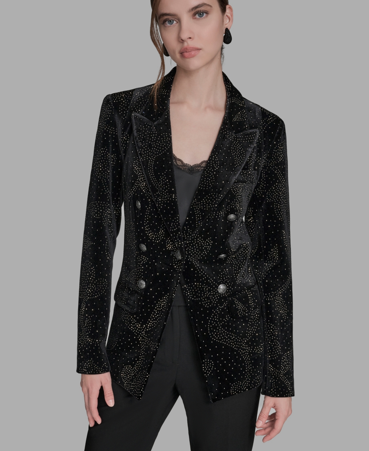 Bcbg Women's Embellished Long Sleeve Blazer In Multi