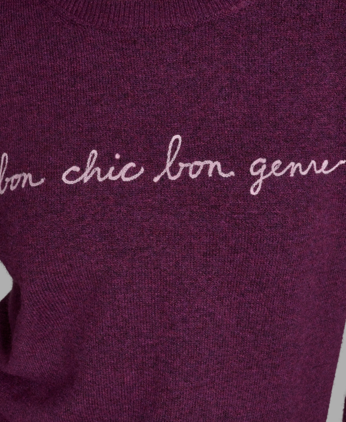 Bcbg Women's Bon Chic Genre Long Sleeve Sweater In Burgundy