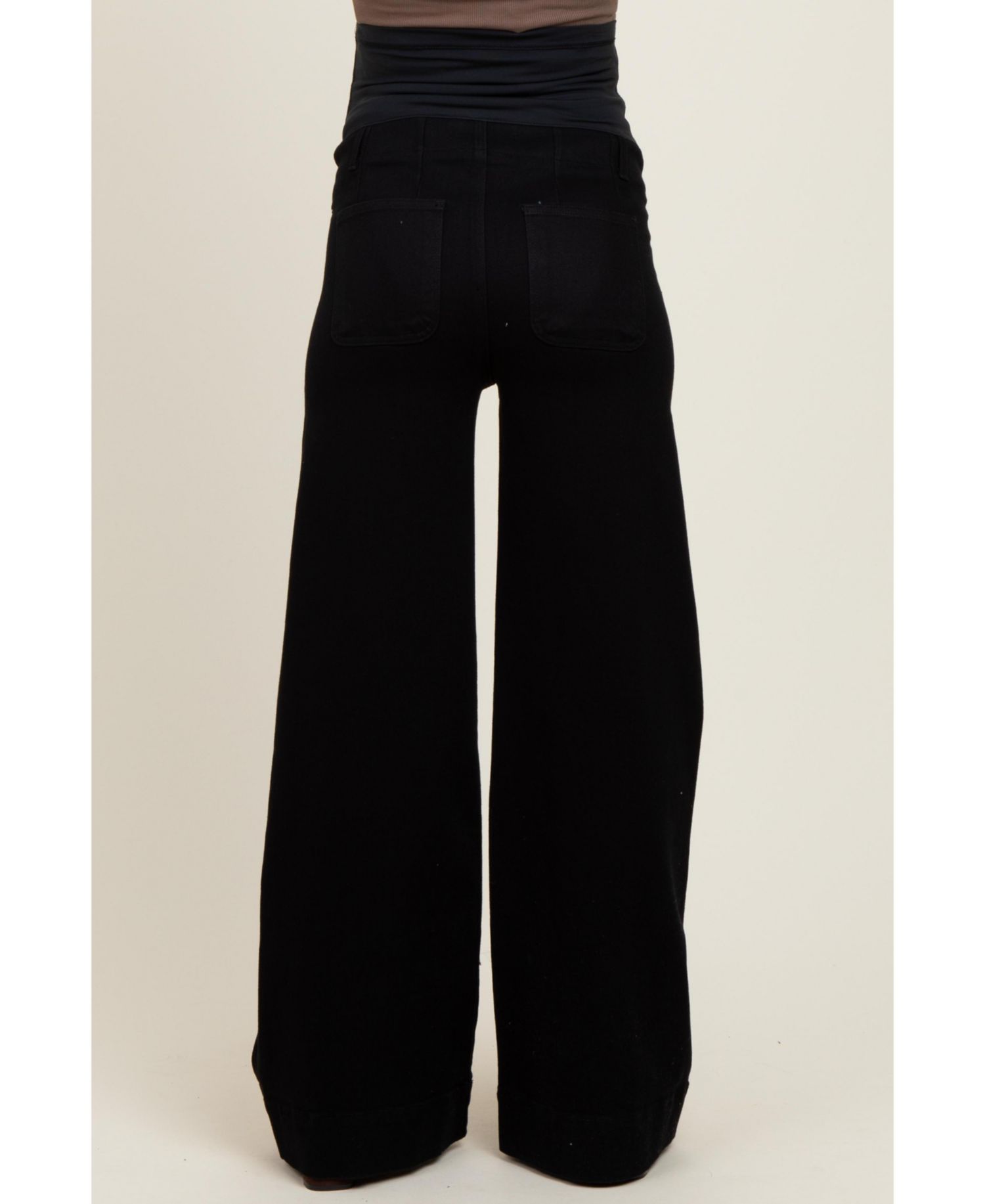 Women's Black Super Wide Leg Jeans