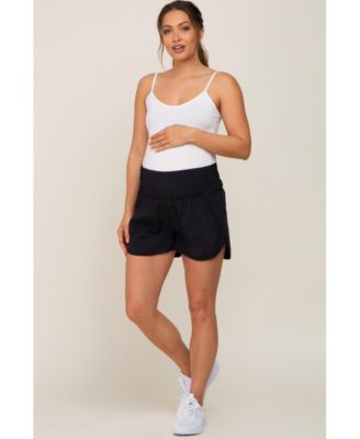 Maternity Black Curved Hem Active Shorts