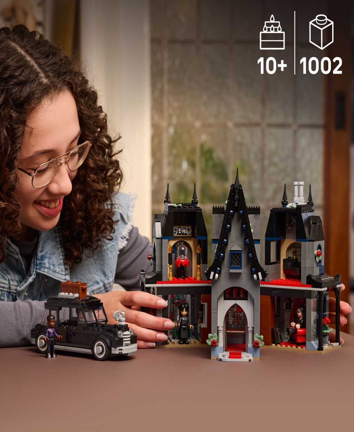 Lego Wednesday Morticia's Cottage Building Toy 76786, 1002 Pieces In Blue