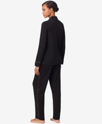 Women's Long Sleeves Notch Collar Pajama Set