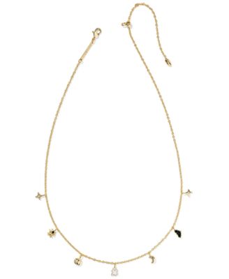 14K Gold Over Brass Halloween Single Strand Short Necklace