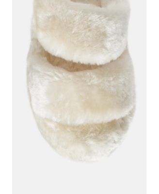 Womens Fur Slip On s Flat