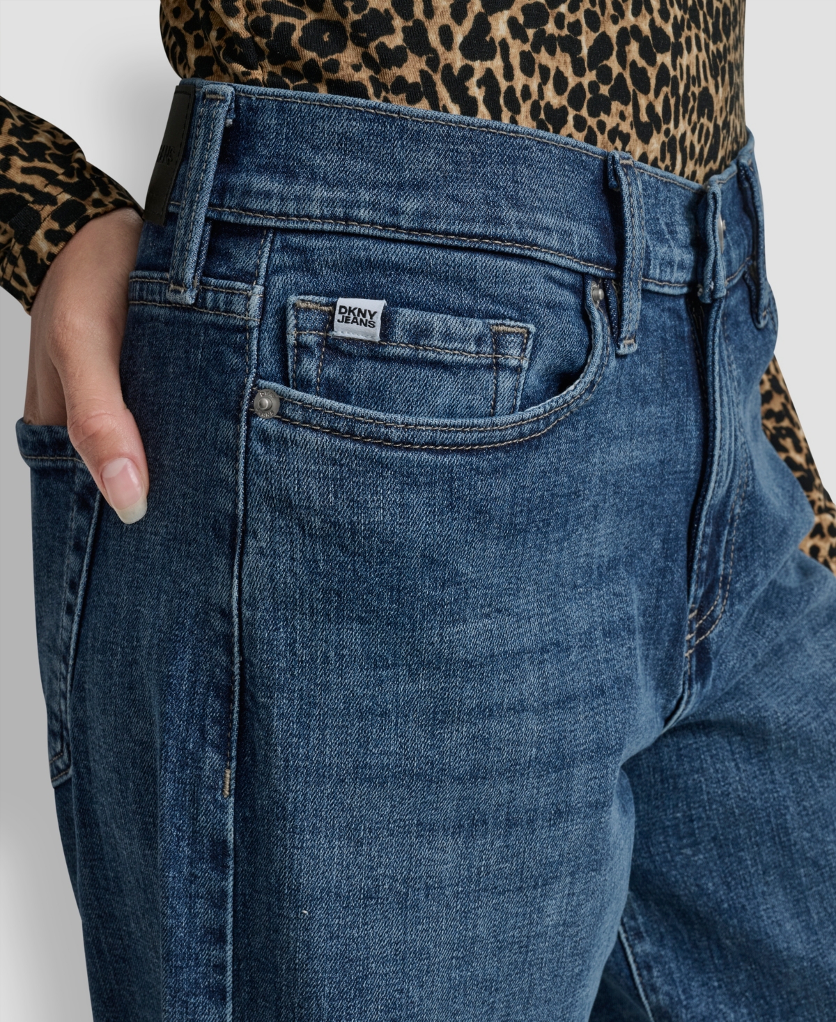 Dkny Jeans Women's High Rise Modern Wide Leg