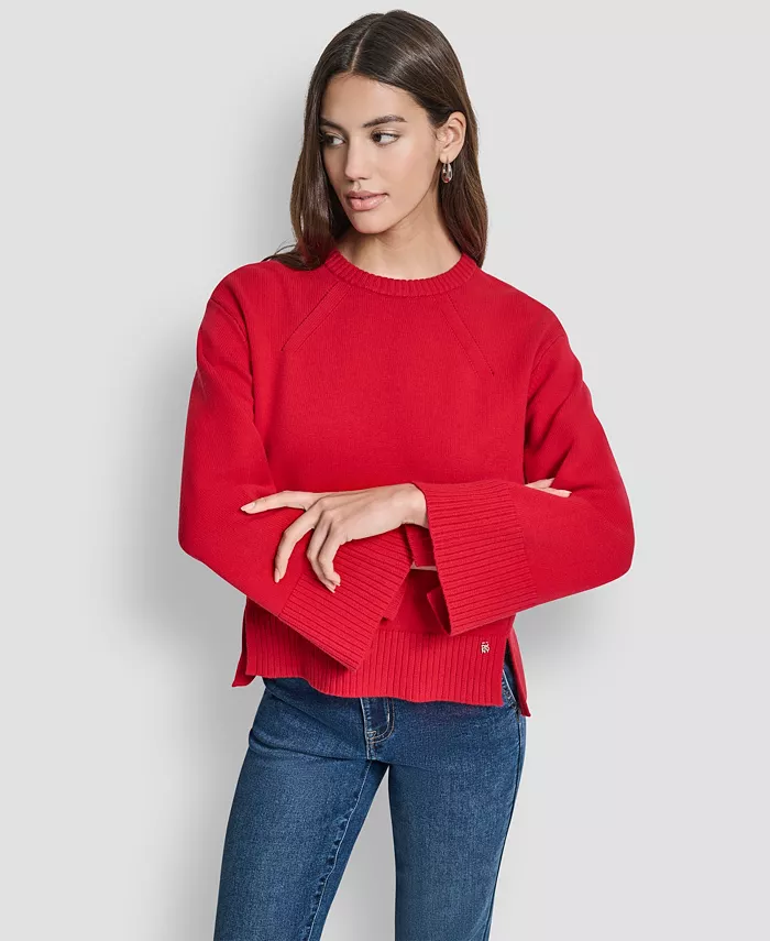 Women's High Low Hem Sweater - thumbnail 3
