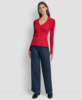 Women's Ribbed Long Sleeve Sweater