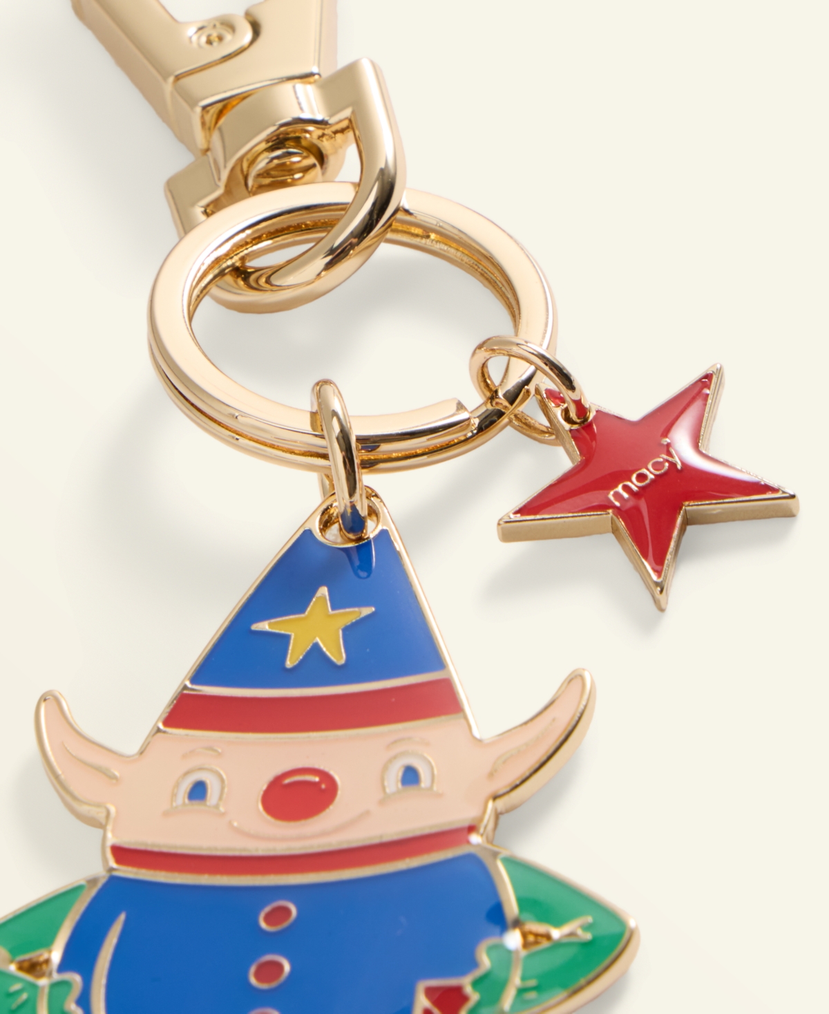 Macy's Thanksgiving Day Parade Enamel Elf Bag Charm,  Exclusive In Gold
