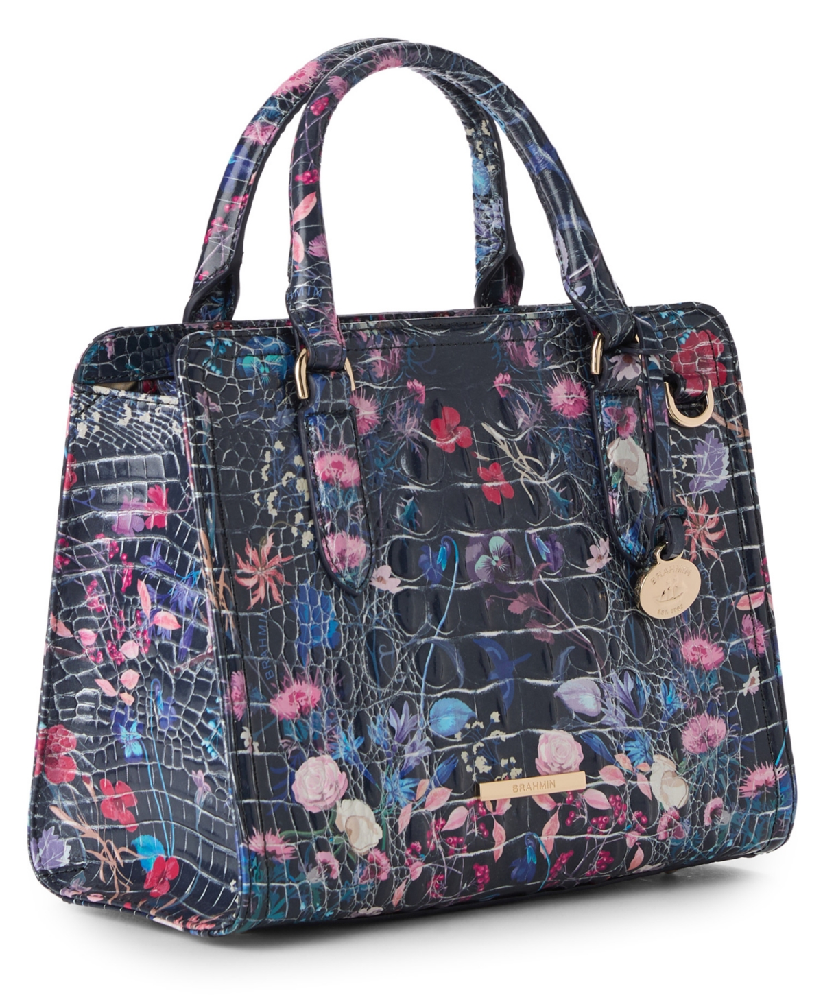 Brahmin Cami Small Leather Satchel Bag In Multi