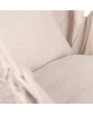 Natural Rope Hammock Chair Swing with 2 Cushions Carrying Bag