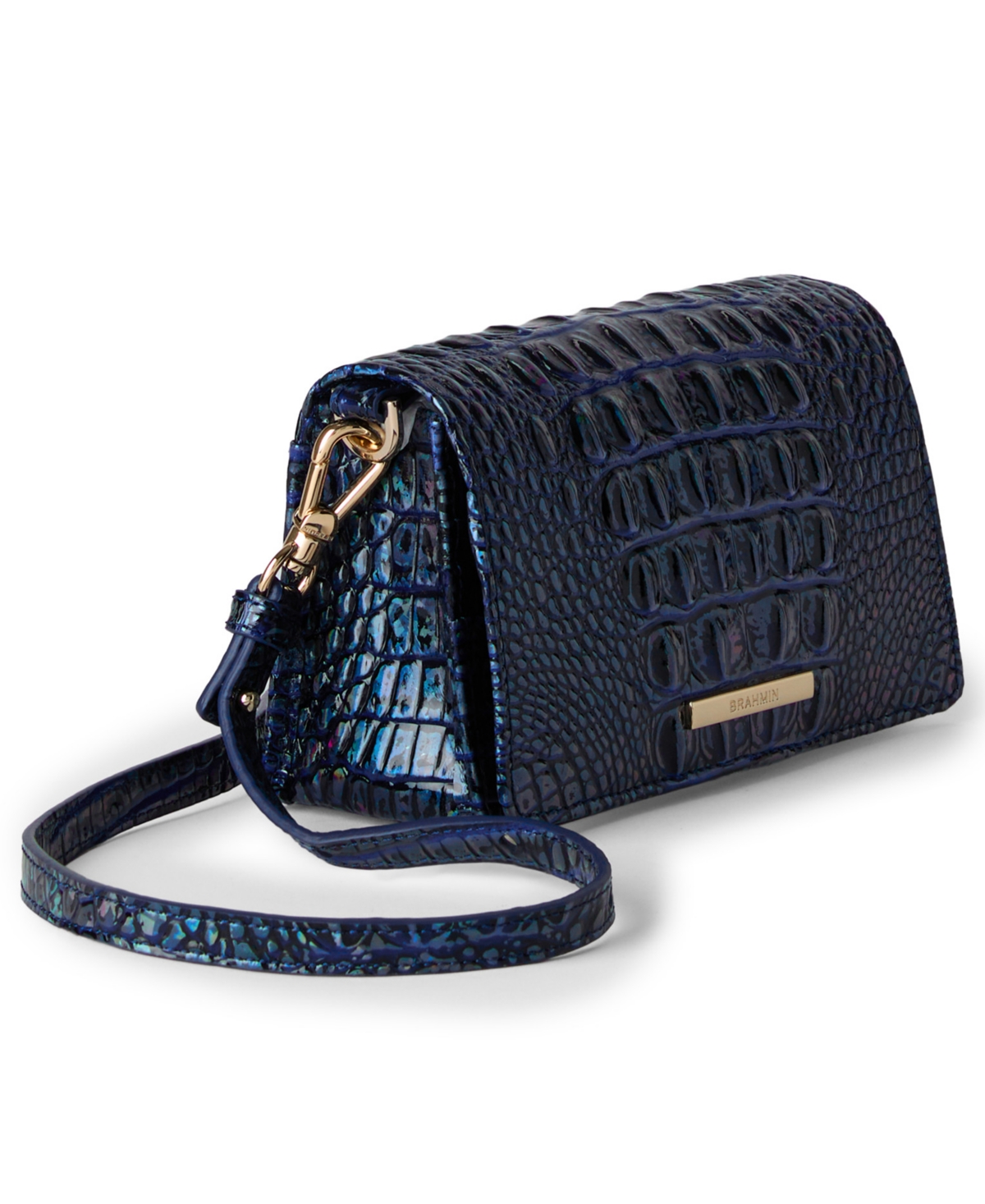 Brahmin Minuette Melbourne Mini Leather Crossbody Bag In Blue