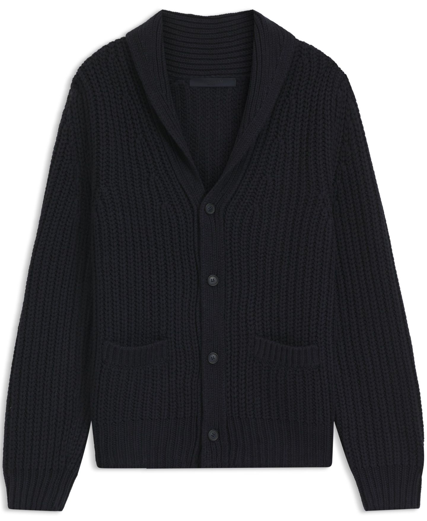 Мужской кардиган Hugo Boss Beckham x BOSS Wool Cashmere Relaxed-Fit, цвет: Тёмный синий — фото 2