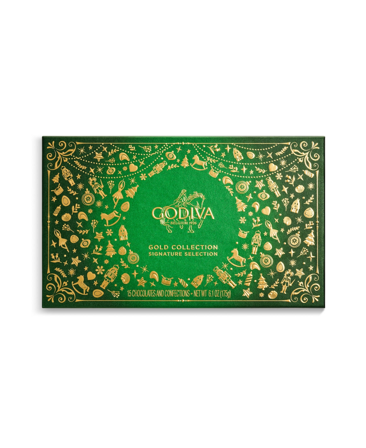Godiva Holiday Limited Collection Assorted Chocolate Gift Box, 15-pc. In Green