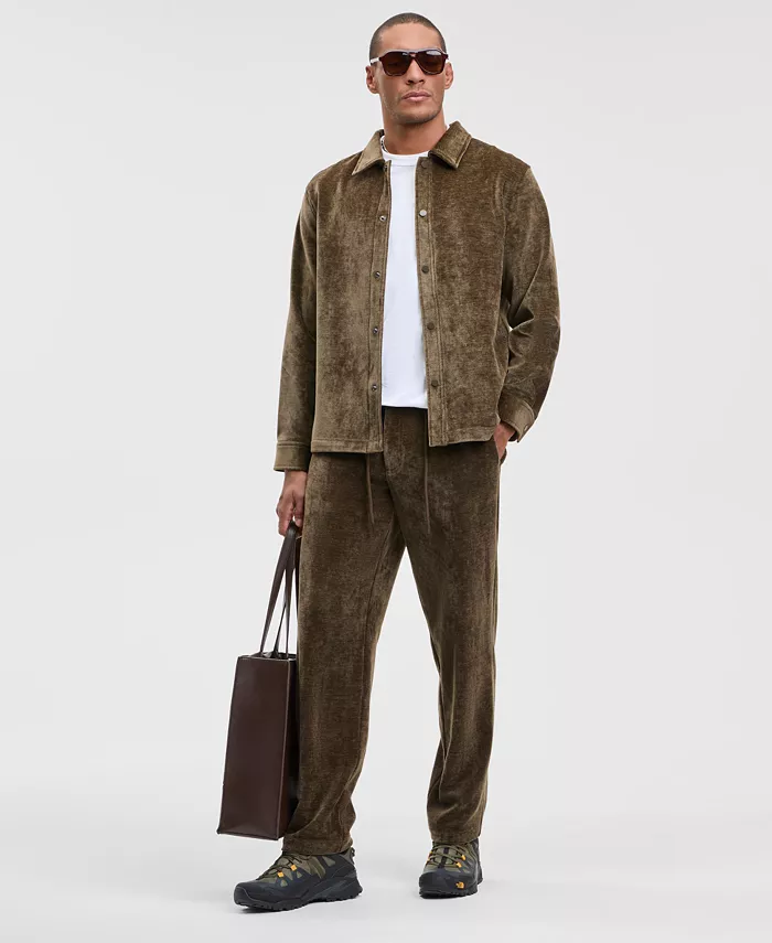 Men's Relaxed Fit Snap Front Soft Overshirt - thumbnail 6