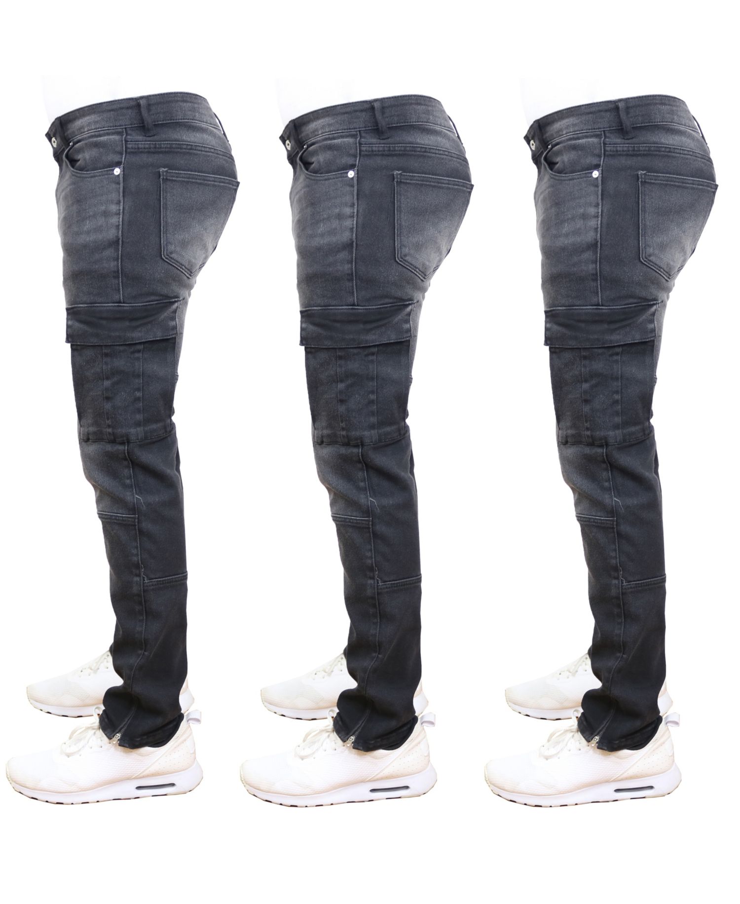 Men's 3-Pack Stretch Cargo Pocket Jeans
