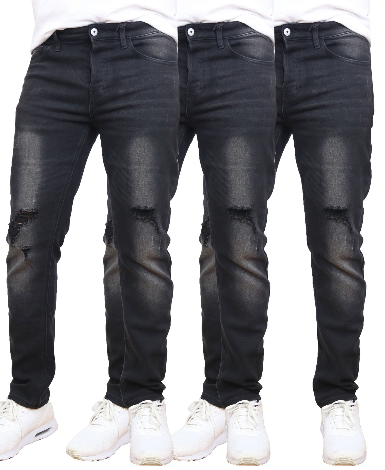 Men's 3-Pack Stretch Ripped Jeans