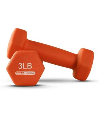 3, 5, 8, 10, 12 & 15 Pound Neoprene Dumbbell Weight Set w/Storage Rack