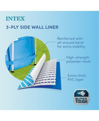 28211EH 12' x 30" Metal Frame Round Above Ground Swimming Pool with Pump