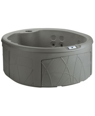Key Largo Hot Tub Spa with 110 Volt Plug and Play and LED Light, Taupe