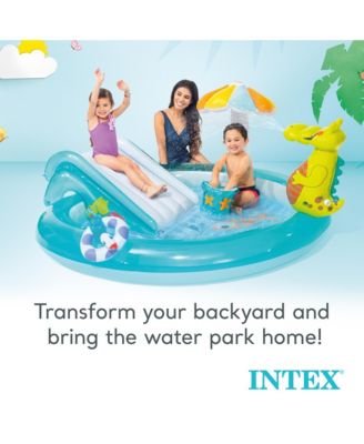 57165EP Gator Outdoor Inflatable Kiddie Pool Water Play Center with Slide