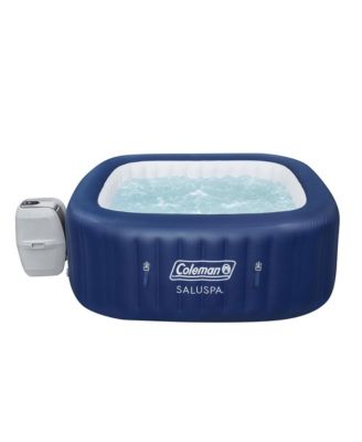 Coleman Atlantis AirJet Square Inflatable Hot Tub with EnergySense Cover, Blue