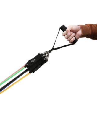 Resistance Band 110lb Maximum Workout Set with 5 Bands and 2 Handles