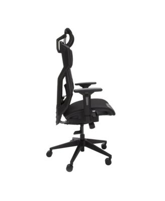 Gaming Chair With Lumbar Support, With Wheels for Computer/Desk/Office - Black