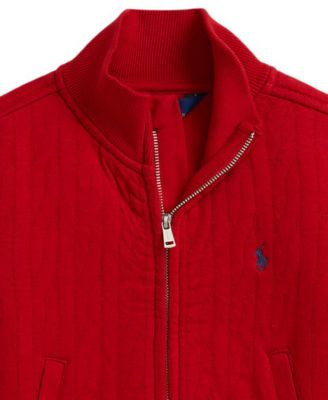 Girls' 2T-6X Quilted Cable-Motif Jacket