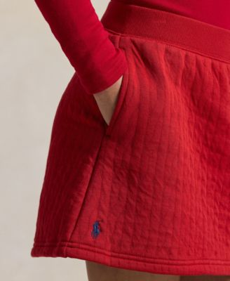 Girls' 7-16 Quilted Cable-Motif Skirt