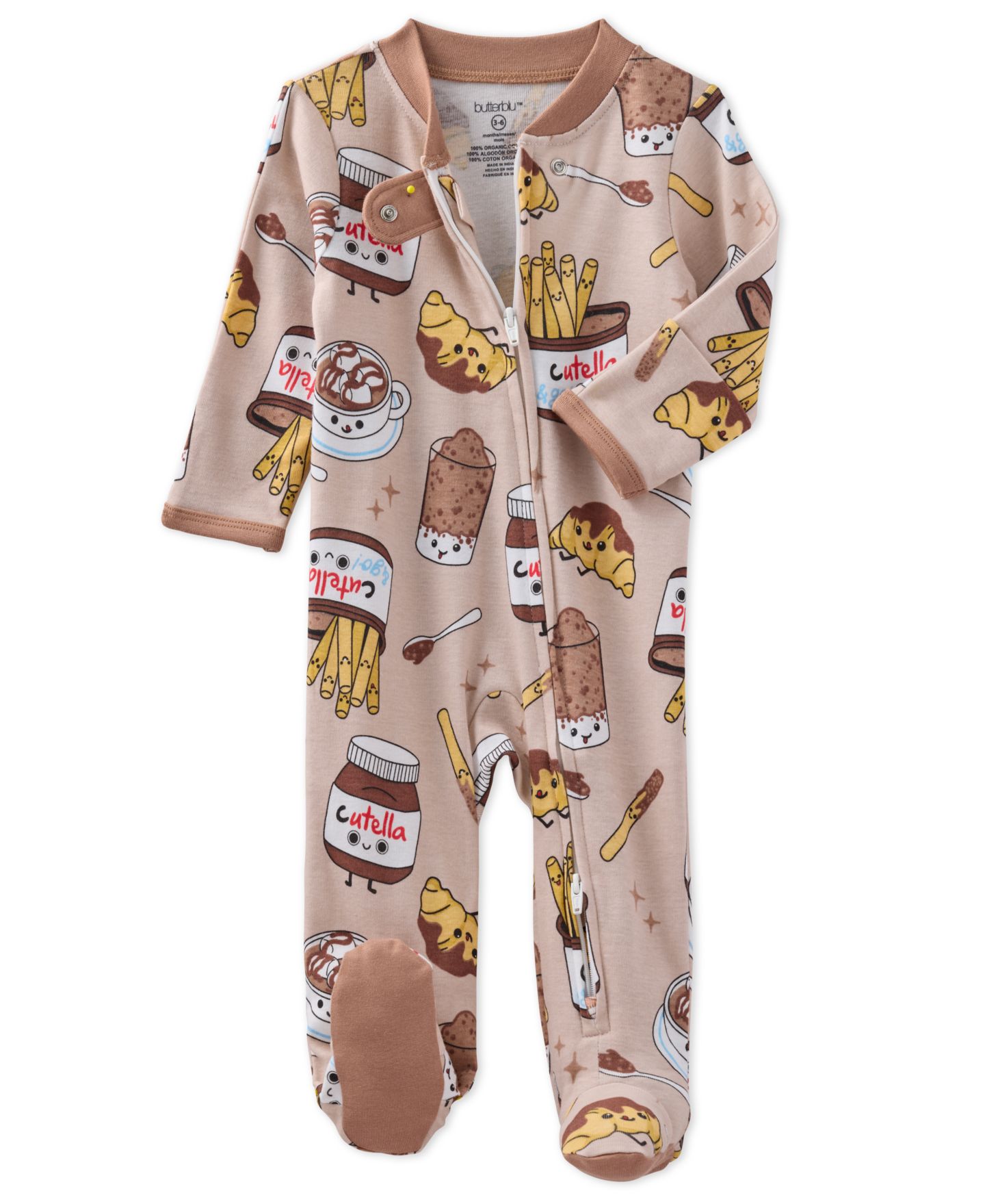 Комбинезон butterblu Scout 2-Way Zip Footed Coveralls для малышей, цвет: Шоколадный — фото 3