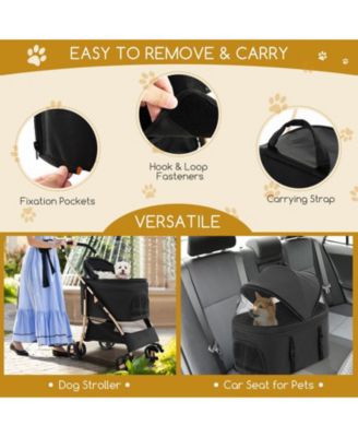 3-In-1 Pet Stroller with Removable Car Seat Carrier