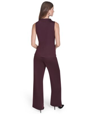 Women's Sleeveless Mock Neck Pull On Top