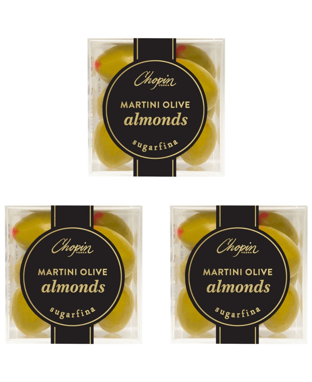Sugarfina Martini Olive Candy Almonds, 3 Piece