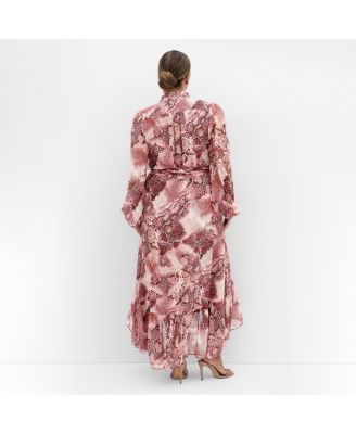 Plus Size Instinct Snake Print Maxi Dress