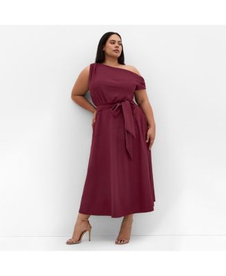 Plus Size Kate Off Shoulder Midi Dress