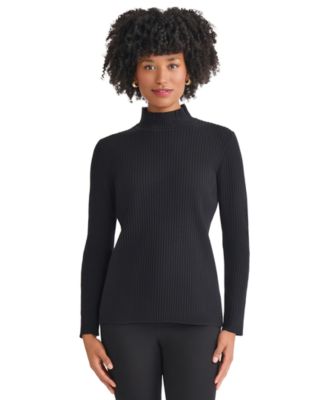 Women's Sutton Ribbed Mock-Neck Long-Sleeve Sweater