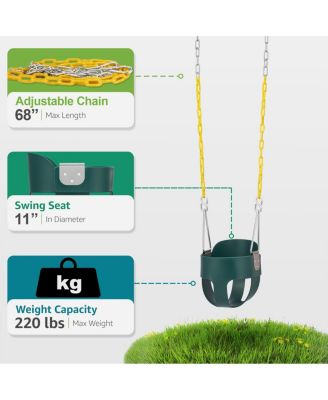 High Back Bucket Seat with Heavy Duty Seat Combo Pack – Toddler and Kids Seat for Swing Sets – Durable and Safe Design