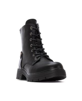 Women's Back Zipper Combat Booties Refresh Collection By XTI